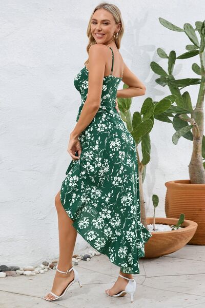 Load image into Gallery viewer, High-Low Tie Waist Printed Cami Dress
