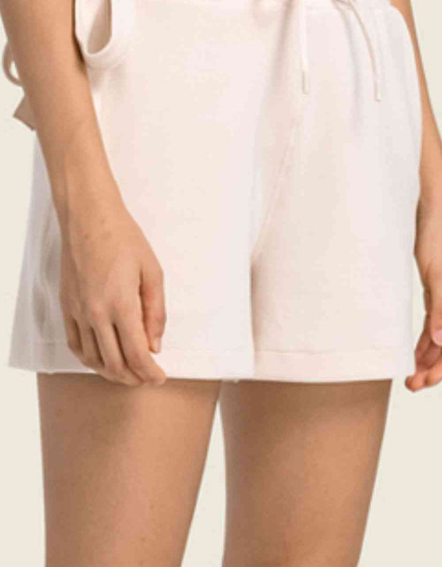 Load image into Gallery viewer, Drawstring Elastic Waist Sports Shorts with Pockets
