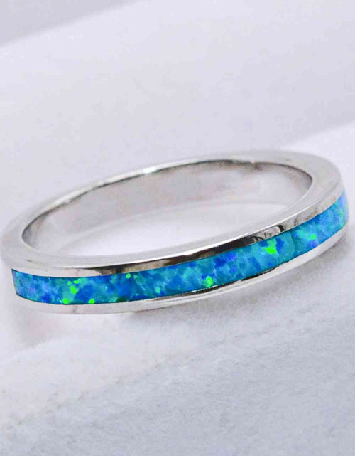 Load image into Gallery viewer, 925 Sterling Silver Opal Ring in Sky Blue
