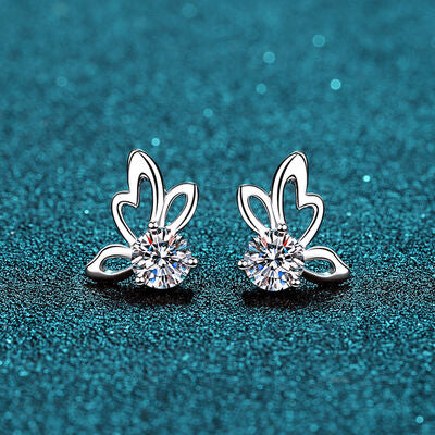 Load image into Gallery viewer, 1 Carat Moissanite Butterfly Shape Earrings
