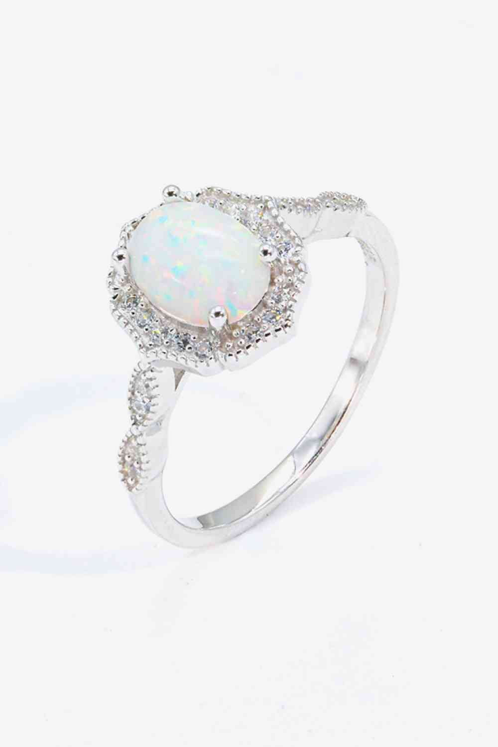 Just For You 925 Sterling Silver Opal Ring