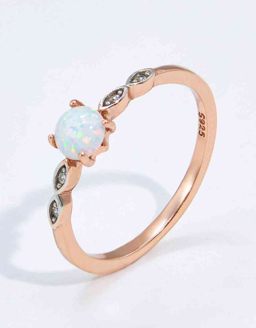 Load image into Gallery viewer, Opal Contrast Platinum-Plated Ring
