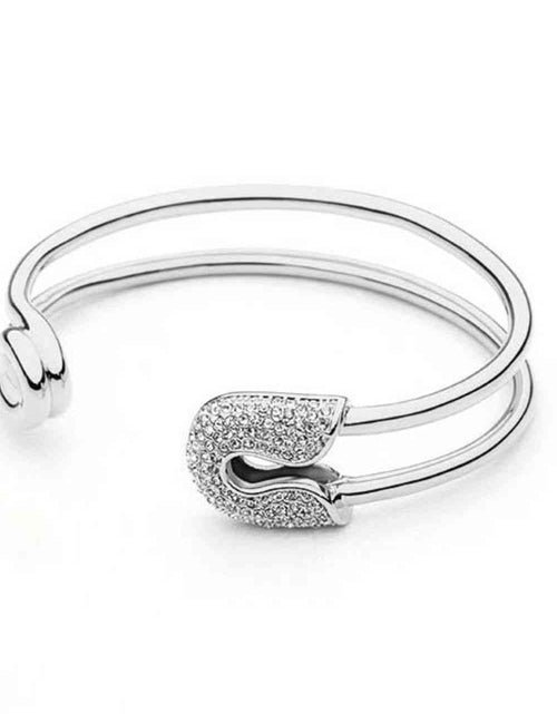 Load image into Gallery viewer, Rhinestone Double Hoop Bracelet
