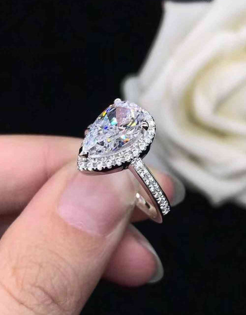 Load image into Gallery viewer, 2 Carat Moissanite Teardrop Cluster Ring
