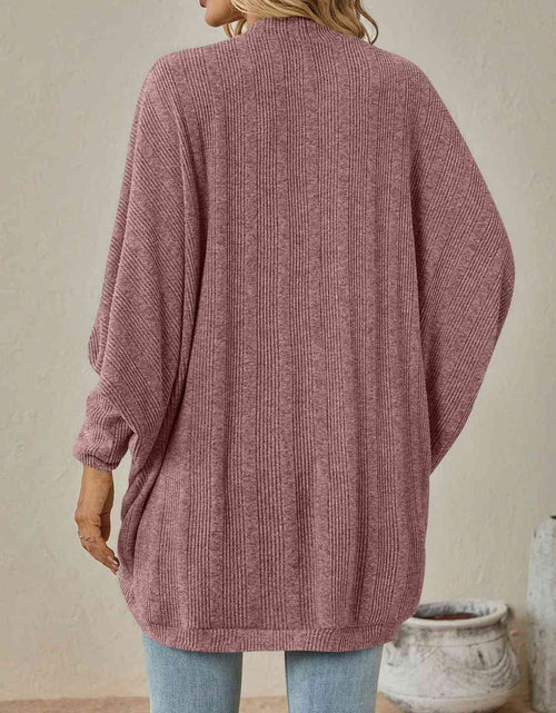 Load image into Gallery viewer, Open Front  Dropped Shoulder Cardigan
