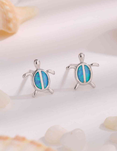 Load image into Gallery viewer, Opal Turtle 925 Sterling Silver Stud Earrings
