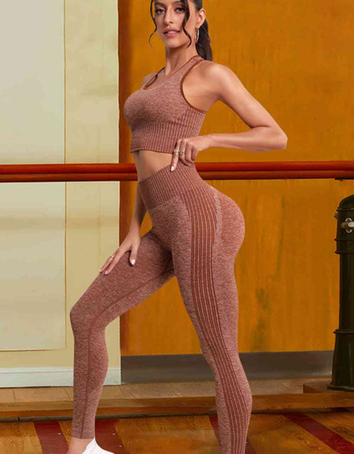 Load image into Gallery viewer, Ribbed Sports Tank and Leggings Set
