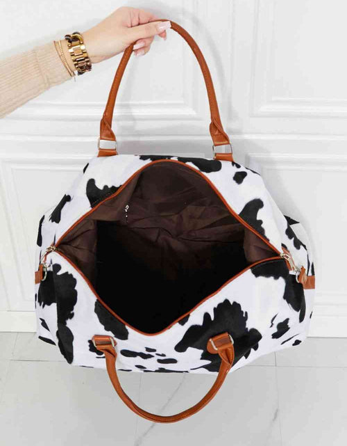 Load image into Gallery viewer, Animal Print Plush Weekender Bag
