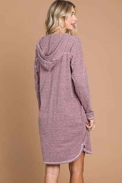 Load image into Gallery viewer, Culture Code Full Size Hooded Long Sleeve Sweater Dress
