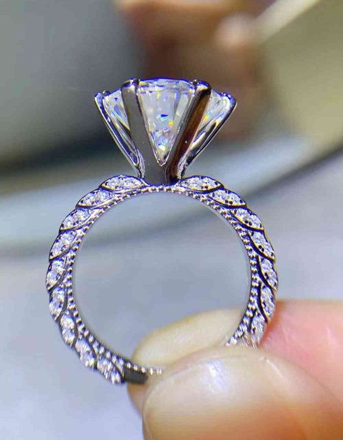 Load image into Gallery viewer, Forever Love Side Stone 5 Carat Moissanite Ring
