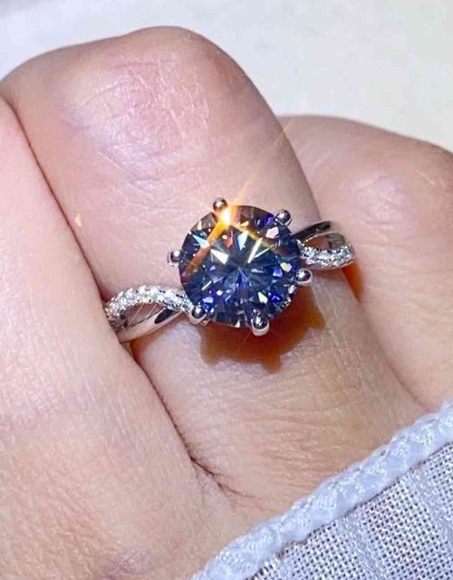 Load image into Gallery viewer, 2 Carat Moissanite Ring in Smokey Gray
