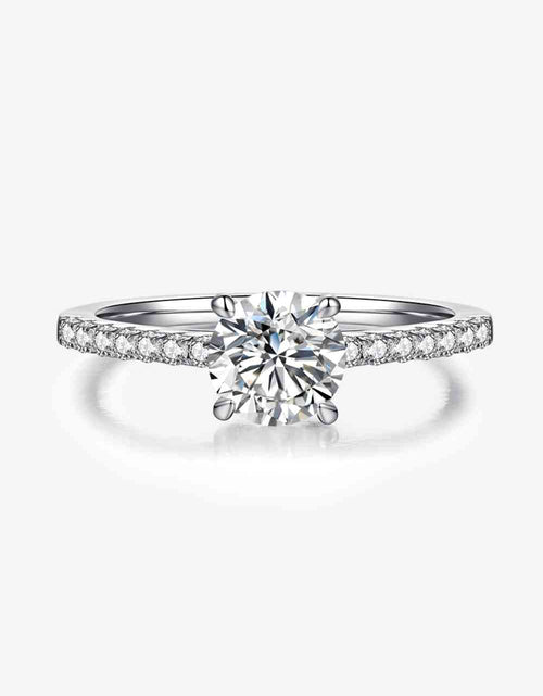 Load image into Gallery viewer, 1 Carat Moissanite 925 Sterling Silver Side Stone Ring
