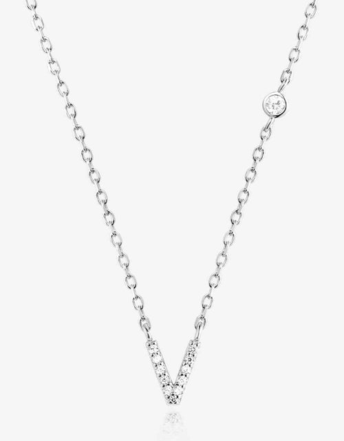 Load image into Gallery viewer, V To Z Zircon 925 Sterling Silver Necklace
