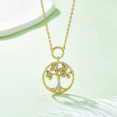 Load image into Gallery viewer, Moissanite 925 Sterling Silver Tree Of Life Pendant Necklace
