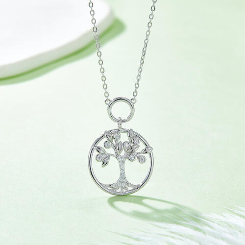 Load image into Gallery viewer, Moissanite 925 Sterling Silver Tree Of Life Pendant Necklace
