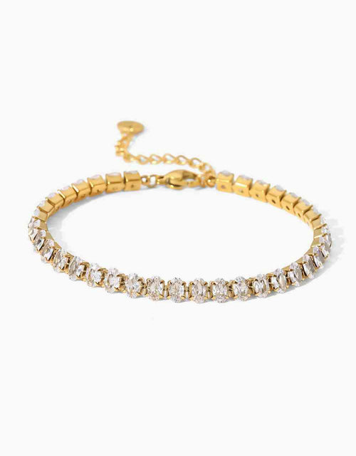 Load image into Gallery viewer, Inlaid Zircon 18K Gold Plated Bracelet
