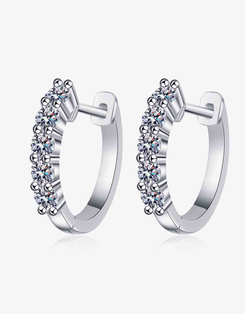 Load image into Gallery viewer, 1 Carat Moissanite Hoop Earrings
