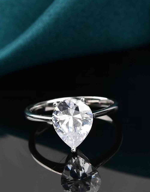 Load image into Gallery viewer, Classic Teardrop 2 Carat Moissanite Ring
