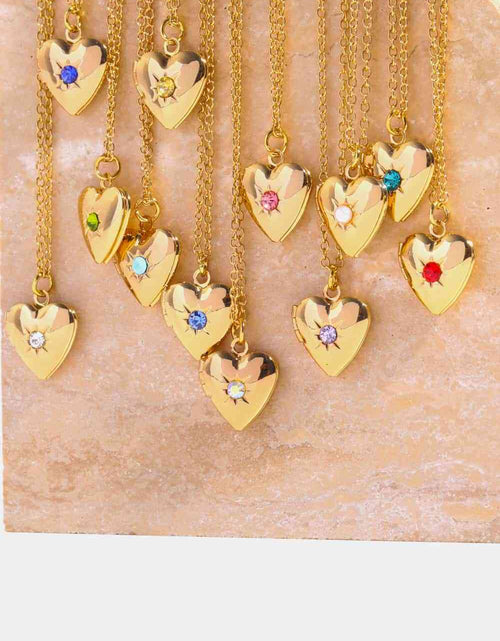 Load image into Gallery viewer, Zircon Heart Shape 14K Gold-Plated Pendant Necklace
