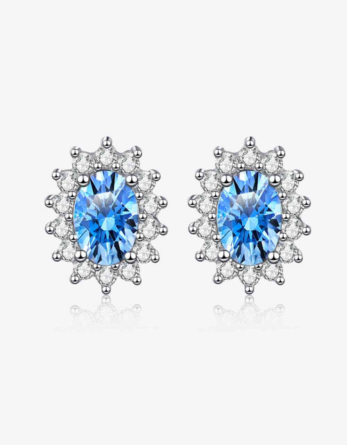 Load image into Gallery viewer, 1 Carat Moissanite 925 Sterling Silver Stud Earrings
