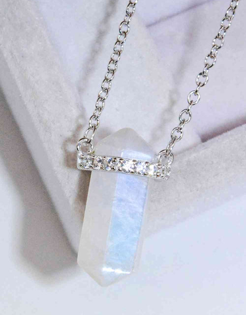 Load image into Gallery viewer, Natural Moonstone Chain-Link Necklace
