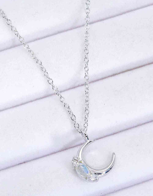 Load image into Gallery viewer, Natural Moonstone Moon Pendant Necklace
