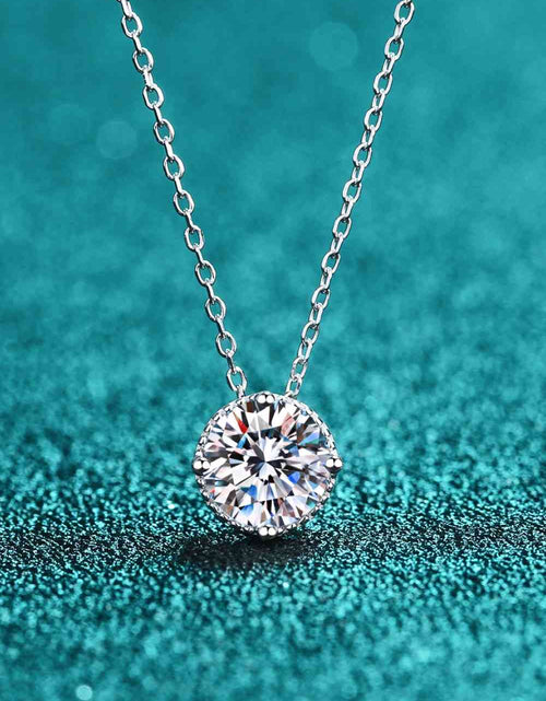 Load image into Gallery viewer, 1 Carat Moissanite Round Pendant Necklace
