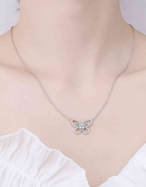 Load image into Gallery viewer, Moissanite Butterfly Pendant Necklace
