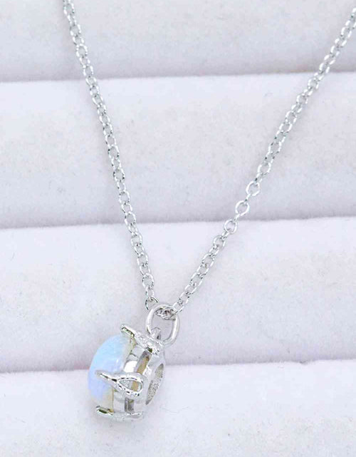 Load image into Gallery viewer, Natural 4-Prong Pendant Moonstone Necklace
