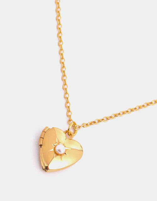 Load image into Gallery viewer, Zircon Heart Shape 14K Gold-Plated Pendant Necklace
