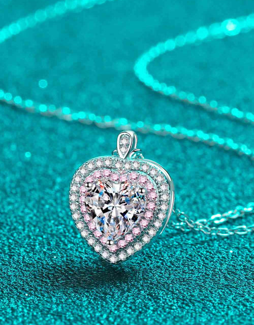 Load image into Gallery viewer, 925 Sterling Silver 1 Carat Moissanite Heart Pendant Necklace
