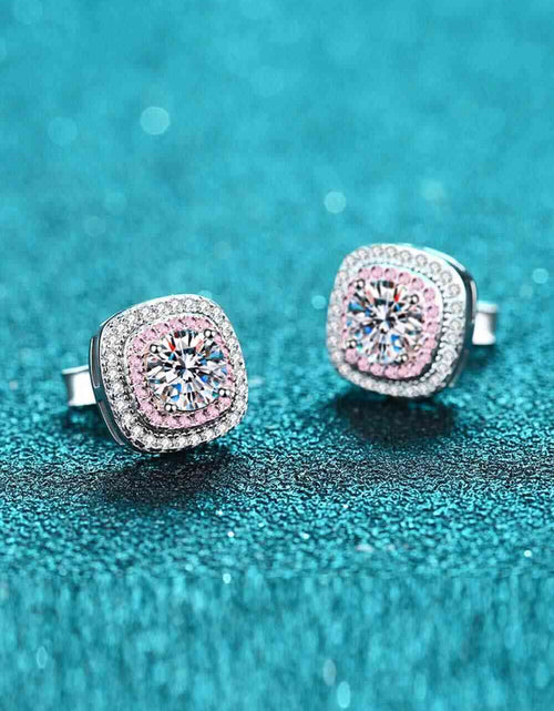 Load image into Gallery viewer, Geometric Moissanite Stud Earrings
