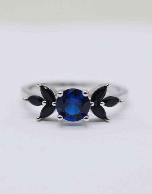 Load image into Gallery viewer, Spinel Zircon Leaf Ring
