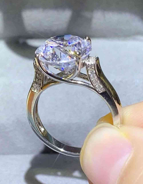 Load image into Gallery viewer, 5 Carat Moissanite Platinum-Plated Ring
