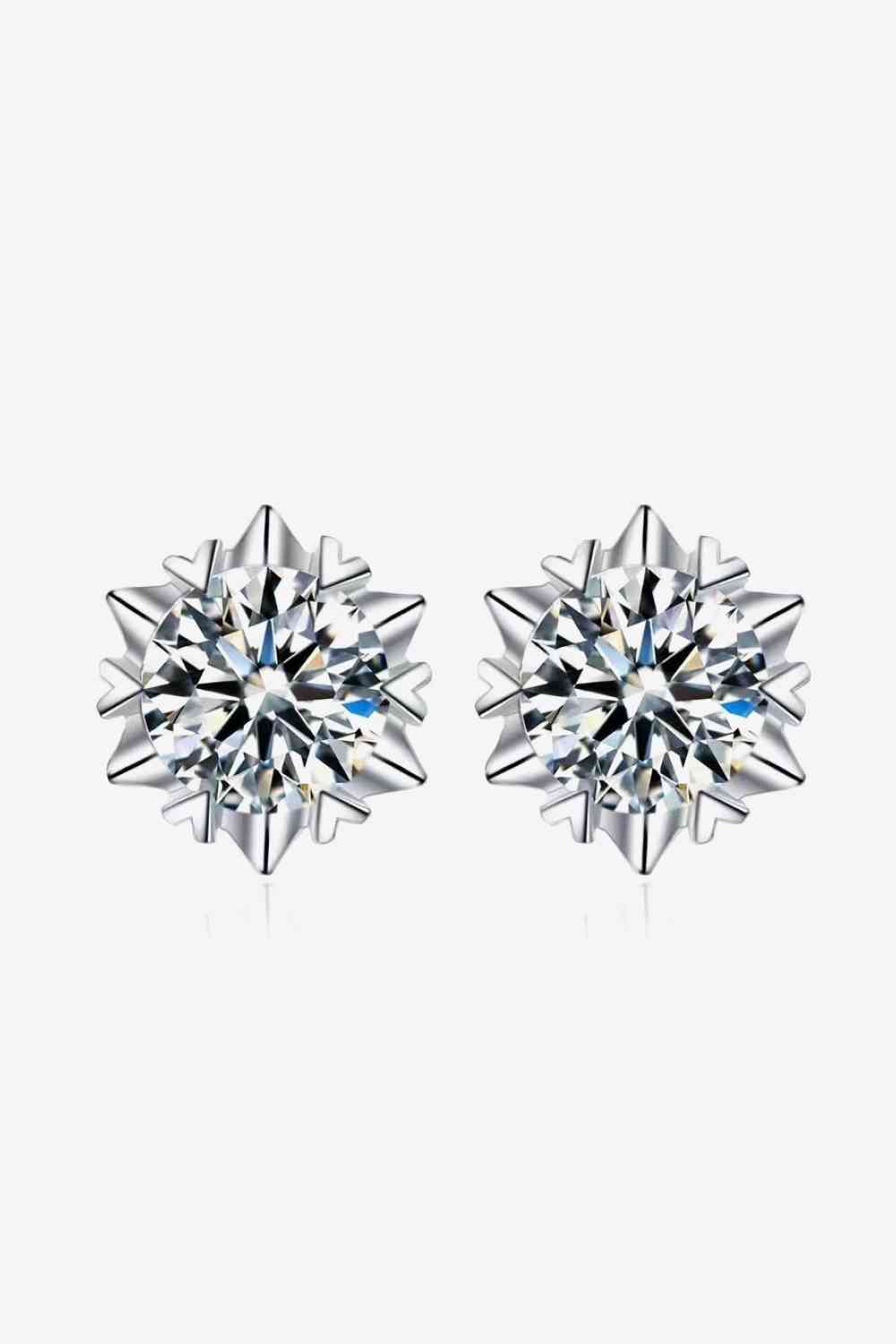 Stuck On You 4 Carat Moissanite Stud Earrings