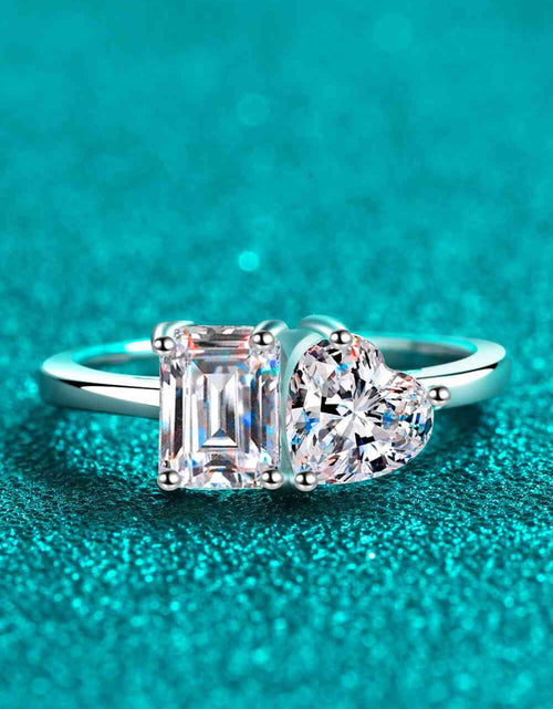 Load image into Gallery viewer, Rhodium-Plated 2 Carat Moissanite Ring
