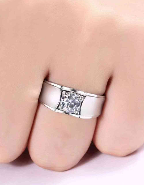 Load image into Gallery viewer, 1 Carat Moissanite Wide Band Ring
