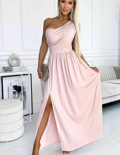 Load image into Gallery viewer, One-Shoulder Slit Maxi Dress
