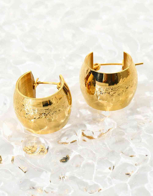 Load image into Gallery viewer, 18K Gold Plated C-Hoop Earrings
