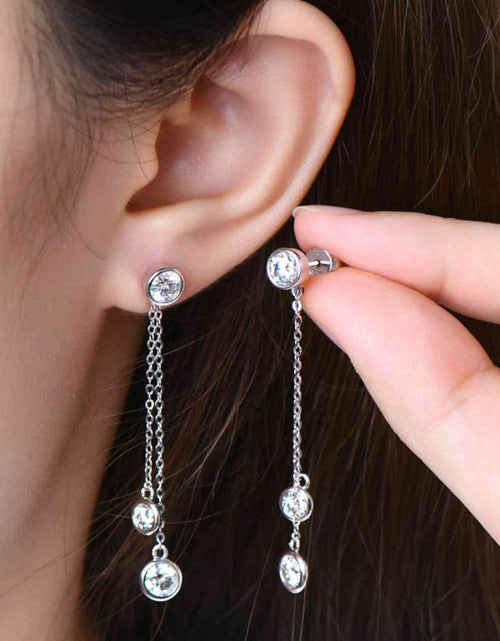 Load image into Gallery viewer, 2.6 Carat Moissanite 925 Sterling Silver Earrings
