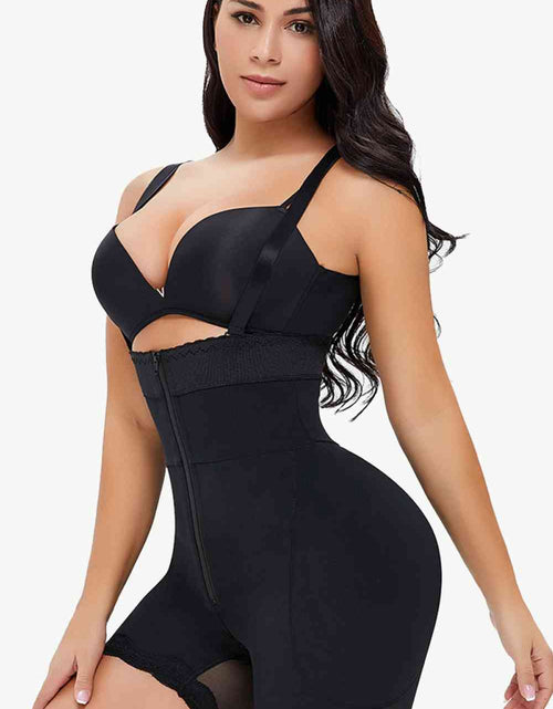 Load image into Gallery viewer, Full Size Spaghetti Strap Lace Trim Shaping Bodysuit
