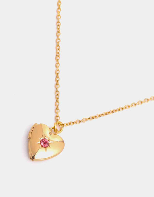 Load image into Gallery viewer, Zircon Heart Shape 14K Gold-Plated Pendant Necklace
