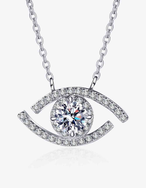 Load image into Gallery viewer, Moissanite Evil Eye Pendant 925 Sterling Silver Necklace
