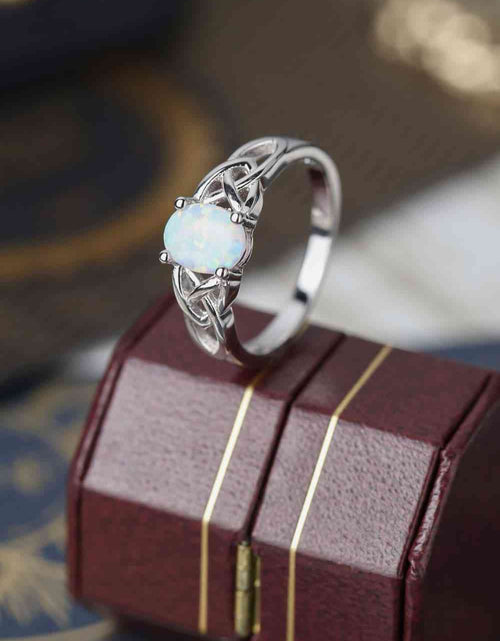 Load image into Gallery viewer, Crisscross 4-Prong Opal Ring
