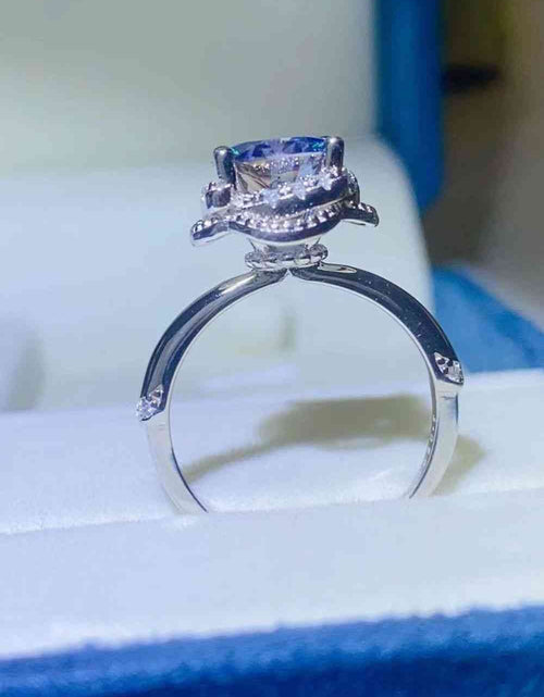 Load image into Gallery viewer, 2 Carat Moissanite Contrast 925 Sterling Silver Ring
