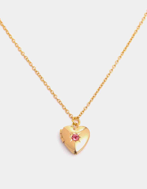 Load image into Gallery viewer, Zircon Heart Shape 14K Gold-Plated Pendant Necklace
