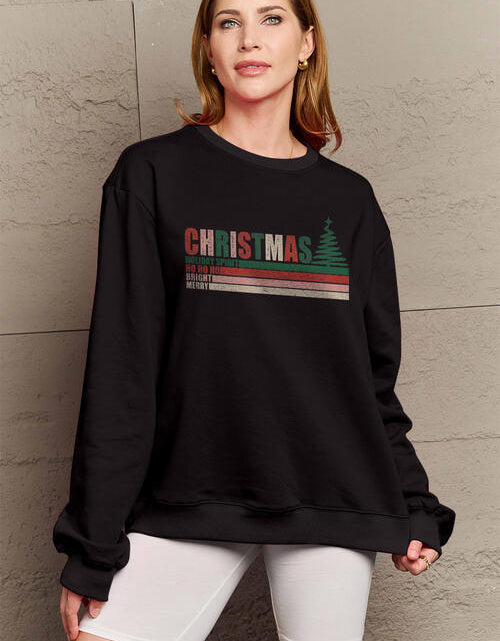 Load image into Gallery viewer, Simply Love Full Size CHRISTMAS Long Sleeve Sweatshirt
