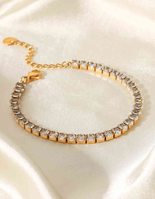 Load image into Gallery viewer, Inlaid Zircon 18K Gold Plated Bracelet
