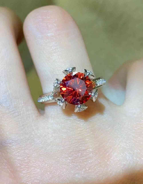 Load image into Gallery viewer, 2 Carat Moissanite 6-Prong Ring in Phoenix Fire
