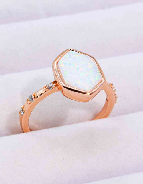 Load image into Gallery viewer, Opal Hexagon 925 Sterling Silver Ring
